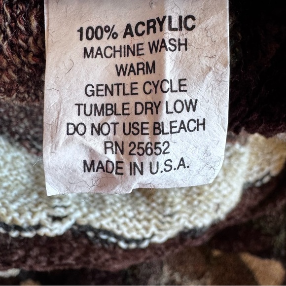 Vintage 90s Protege Collection‎ Textured Knit Pullover Brown Jumper Sweater L - Picture 5 of 6